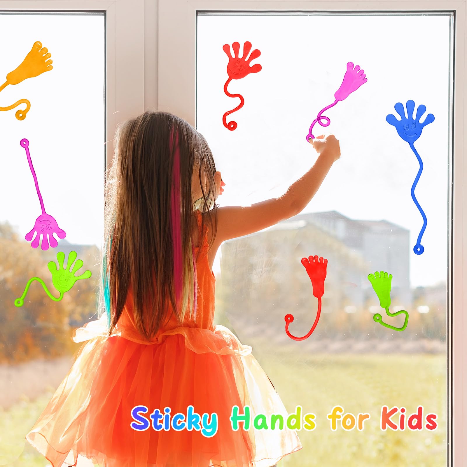 Party Favors for Kids 8-12 Trinkets : Our sticky hands,ensuring that every child can find their perfect match sticky hands make for perfect party favors for kids 4-8 years old can be used as pinata filler or included in goodie bag stuffers for kids.classroom prizes sticky hands are great as treasure